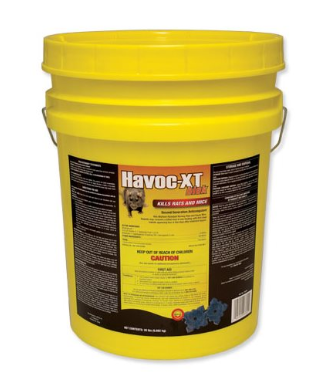 HAVOC XT RODENTICIDE IS A SPECIALLY FORMULATED SINGLE FEED INTERIOR BAIT PACK USED BY PROFESSIONALS TO QUICKLY REDUCE MOUSE AND RAT POPULATIONS. CONTAINS BRODIFICOUM