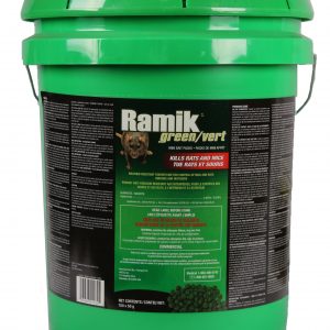 RAMIK GREEN RODENTICIDE IS A SPECIALLY FORMULATED MULTI FEED INTERIOR / EXTERIOR BAIT PACK USED BY PROFESSIONALS TO QUICKLY REDUCE MOUSE AND RAT POPULATIONS. CONTAINS DIPHACINONE