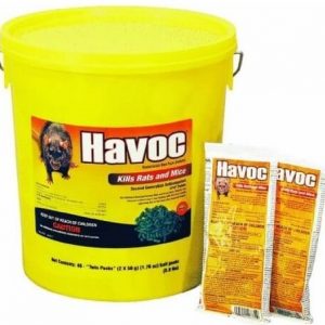 HAVOC XT RODENTICIDE IS A SPECIALLY FORMULATED SINGLE FEED INTERIOR BAIT PACK USED BY PROFESSIONALS TO QUICKLY REDUCE MOUSE AND RAT POPULATIONS. CONTAINS BRODIFICOUM